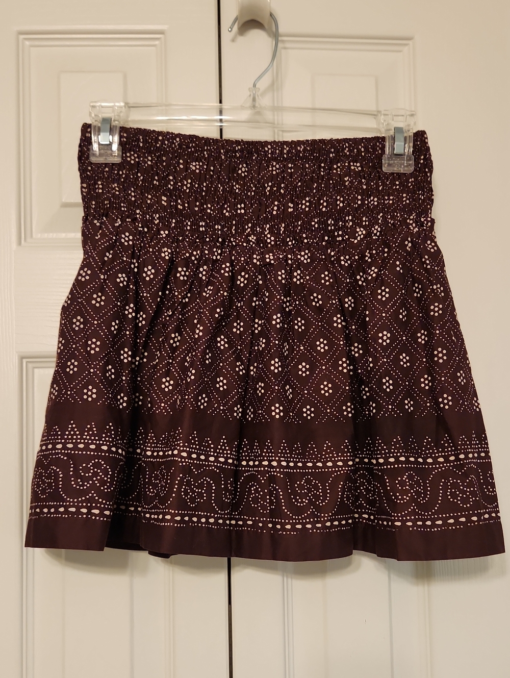 Madewell Ruffled Mini Skirt Dusty Plum Size XS NWT